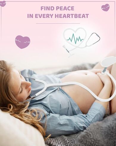 Skywin Fetoscope for Baby Heartbeat Detection - 24 Weeks of Pregnancy Baby Heartbeat Monitor at Home with The Pregnancy Stethoscope and Fetal Monitor Heartbeat (Purple) in Kuwait