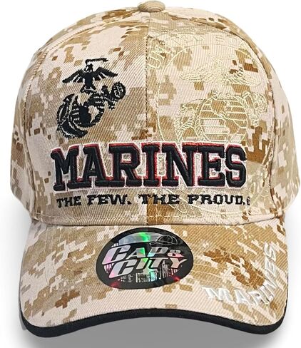 USMC Hat, Marine Corps Hat - Size Adjustable, Officially Licensed, Marine Corps Gifts, USMC Hats for Men, Veteran in Saudi Arabia
