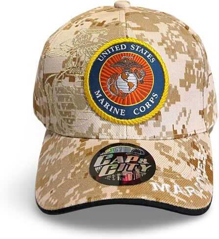 USMC Hat, Marine Corps Hat - Size Adjustable, Officially Licensed, Marine Corps Gifts, USMC Hats for Men, Veteran in Saudi Arabia