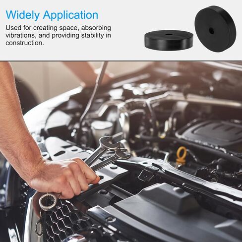 uxcell 4pcs Rubber Spacers 80mm OD x 12mm ID x 20mm Height Round Anti Vibration Spacer Rubber Bushing Grommets Thick Rubber Washers for Home Car Accessories in Saudi Arabia