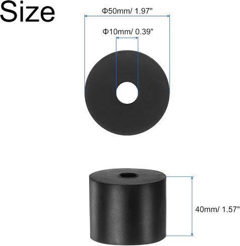 uxcell 4pcs Rubber Spacers 80mm OD x 12mm ID x 20mm Height Round Anti Vibration Spacer Rubber Bushing Grommets Thick Rubber Washers for Home Car Accessories in Saudi Arabia