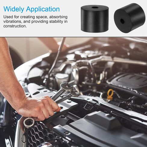 uxcell 4pcs Rubber Spacers 80mm OD x 12mm ID x 20mm Height Round Anti Vibration Spacer Rubber Bushing Grommets Thick Rubber Washers for Home Car Accessories in Saudi Arabia