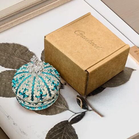 Crown Jewelry Box, Crown Holder Display Box, Princess Jewelry Box, Travel Jewelry Organizer, Table Trinkets, Mini Enamel Painted Ornaments for Decoration Storage (Carmine Rose) in Saudi Arabia