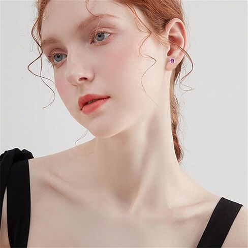 Diamond Stud Earrings for Women Girls Unique Elegant Sparkling Square Vintage colorful Crystal Statement Earrings Fashion Birthday Party Jewelry Gifts in Saudi Arabia