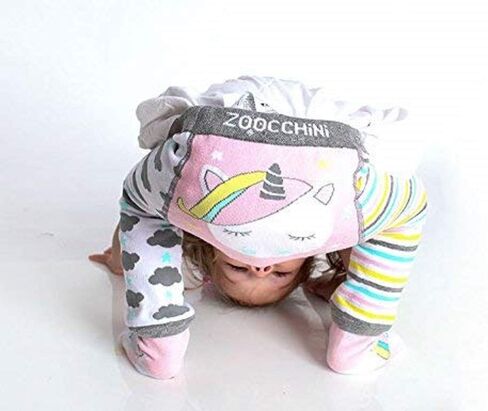 ZOOCCHINI Grip+Easy Comfort Crawler Legging & Socks Set (12-18 Months, Sherman The Shark) in Kuwait