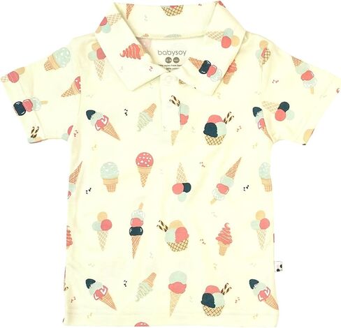 Babysoy Unisex Baby and Toddler Bamboo Cotton Short Sleeve Polo T Shirt in Saudi Arabia