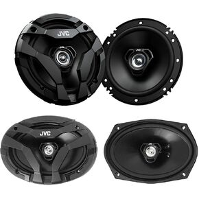 (2) JVC CS-DF620 300w 6.5"+(2) CS-DF6920 400w 6x9" Car Audio Coaxial Speakers