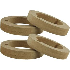 MDF Tweeter Adapter Rings Spacers 2.91" ID x 4.33" OD Car Audio Installation (2 Pairs - 4 Rings) RING-3720
