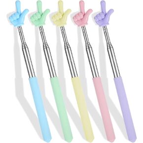 5 PCS Extendable Teacher Pointer Stick for Classroom, Mini Retractable Finger Pointer Stick, Kindergarten Elementary School Teachers Supplies, Reading Pen For Classroom Instruction