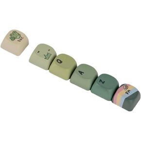 Compatible Cosydiaries Rainy Froggy Day Keycap Set 144 MOA Profile 5-Side Dye-Sublimation PBT Compatible with 60 Percent 65 Percent 75 Percent TKL and Full-Size Keyboards