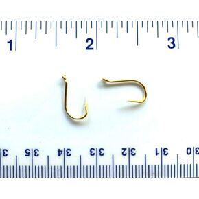 100 Gerry's Tackle 2X Strength Gold Salmon Egg Hooks Size 8