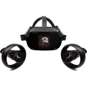 MightySkins Carbon Fiber Skin for Oculus Quest - Basketball Orb | Protective, Durable Textured Carbon Fiber Finish | Easy to Apply, Remove, and Change Styles | Made in The USA (CF-OCQU-Basketball Orb)