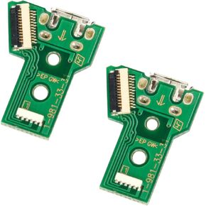 2* USB Charging Port 12 Pin Circuit Board JDS-040 for PS4 Pro Controller Gaming Device Parts Accessories