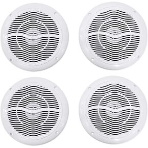 Rockville Bundle: (4) RMC65W 6.5" 1200 Watt Waterproof Marine Boat Speakers 2-Way White (4 Items)