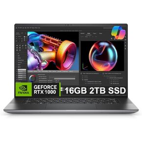 Dell Precision 5000 5680 Mobile Workstation Laptop (16" FHD+ IPS, NVIDIA RTX 1000 6GB, Intel 14-Core i7-13800H, 16GB 6400MHz RAM, 1TB SSD) Backlit KB, 2 x Thunderbolt 4, HDMI, IR Webcam, Win 11 Pro