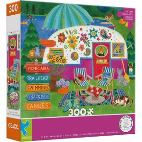 Ceaco - Happy Camper - Lake Camper - Oversized 300 Piece Jigsaw Puzzle