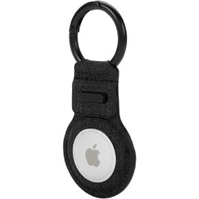 مقطع مفتاح Woolenex incase لـ Airtag - حامل Apple Airtag خفيف الوزن ، وهو عبارة عن سلسلة مفاتيح Airtag دائمة مع حلقة مفتاح مقطع معدني (3.6 × 1.6 × 0.2 بوصة) - الجرافيت