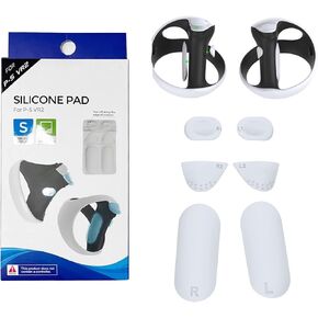 VR Gamepad Accessories Non-Slip Silicone Pads Covers Set for PS VR2 Grip Button Protection Dustproof Cover