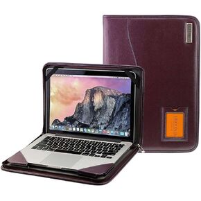 Contour Series - Purple Heavy Duty Leather Protective Case - Compatible with Lenovo Yoga 7 7i 2-in-1 16" Business Laptop