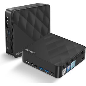 Azeyou Mini PC, Desktop Computer N100, Mini Computer 16GB RAM 512GB M.2 SSD, PC Desktop Support Triple 4K Screens, WiFi 6/BT 5.2, OS 11 Pro, Ultra-Compact Micro PC for Home & Office