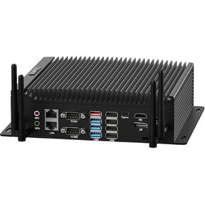 FANPEEC Industrial PC Fanless Mini PC Win 11 Pro Core i5-10210U 32 GB RAM 1 TB SSD, Fanless Mini PC Dual Ethernet, WiFi BT4.2, Industrial Personal Computer 4K Three Screen Display, 6*RS232 COM