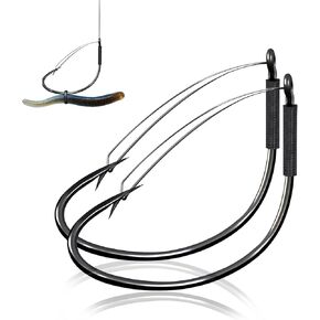 Weedless Wacky rig Hooks, 30pcs Wide Gap Wacky Worm Hooks Kahle Fishing Hooks for Neko Wacky Rig
