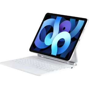 Magic Keyboard Case for iPad Air-11 inch (M3 2025 / M2 2024) & iPad Pro 11-inch (4th/3rd/2nd/1st Gen), Keyboard for iPad Air 4th/5th Gen with Multi-Touch Trackpad, Backlight - White