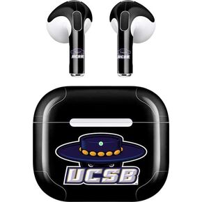 Skinit Decal Audio Skin Compatible with Apple AirPods (3rd Gen, 2021) - Officially Licensed Santa Barbara UCSB Gauchos Black Design