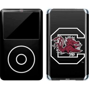 Skinit Decal MP3 Player Skin Compatible with iPod Classic (6th Gen) 80GB - Officially Licensed College South Carolina Gamecocks Logo Black Design