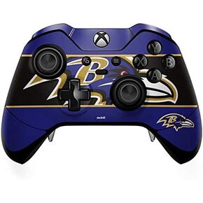 Skinit Decal Gaming Skin Compatible with Xbox One Elite Controller - Officially Licensed NFL Baltimore Ravens Zone Block Design