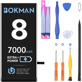 bokman for iPhone 12 Mini Battery Replacement, High Capacity 12000mAh Li-ion Polymer Battery with All Tool Kits