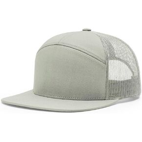 Richardson 168 7-Panel Trucker Hat, Flat Bill Snapback