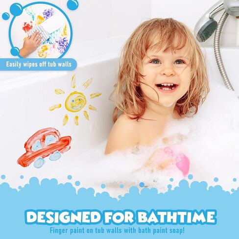 لعبة استحمام لأقلام تلوين الاستحمام Tub Works™ Smooth™، 24 عبوة | أقلام تلوين حمام غير سامة وقابلة للغسل للأطفال الصغار والأطفال | تركيبة فريدة ترسم بسلاسة وحيوية على جدران أحواض الاستحمام الرطبة والجافة | أقلام تلوين حوض الاستحمام ذات قبضة سداسية in Kuwait