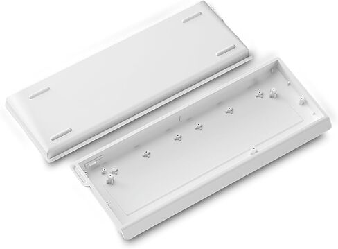 H60 Aluminum Keyboard Case,60% Customized Mechanical Gaming Keyboard Housing Compatible with Woot60HE/MADLIONS MAD 60 HE 61Keys Compact Barebones Keyboards DIY (White) in Saudi Arabia