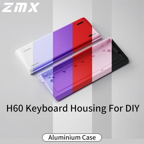 H60 Aluminum Keyboard Case,60% Customized Mechanical Gaming Keyboard Housing Compatible with Woot60HE/MADLIONS MAD 60 HE 61Keys Compact Barebones Keyboards DIY (White) in Saudi Arabia