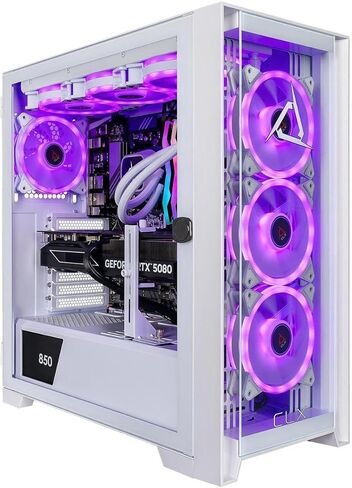 CLX Set Gaming PC - AMD RYZEN 9 9900X 4.4GHz ، GEFORCE RTX 5070 TI ، 2TB NVME M.2 SSD ، 32GB DDR5 RGB MEMORY ، 360 مم AIO ، WIFI ، Windows 11 Home ، White ، White in Kuwait