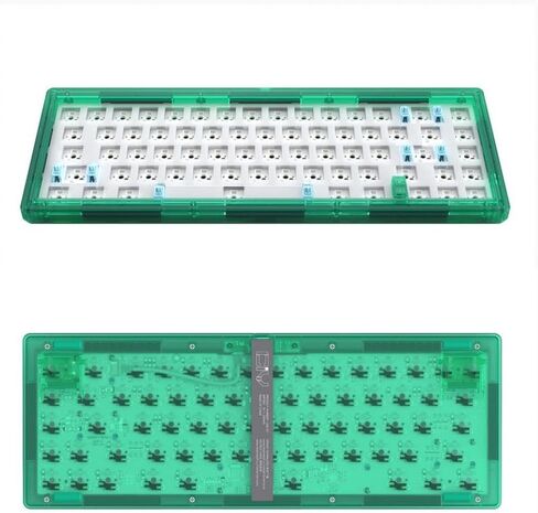 Customized Hot-Swappable Mechanical Keyboard with RGB Backlight Gasket Structure Compatible with Compatible Switches(GAS67 Green kit) in Saudi Arabia