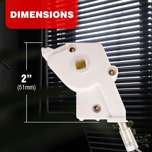 أجهزة أقمشة مذهلة رفيعة المستوى 2 بوصة عصا بلاستيكية للستائر الأفقية 2ct - متوافقة مع قضيب مربع، آلية تحكم متينة in Kuwait