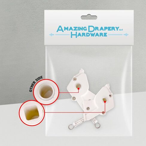 أجهزة أقمشة مذهلة رفيعة المستوى 2 بوصة عصا بلاستيكية للستائر الأفقية 2ct - متوافقة مع قضيب مربع، آلية تحكم متينة in Kuwait