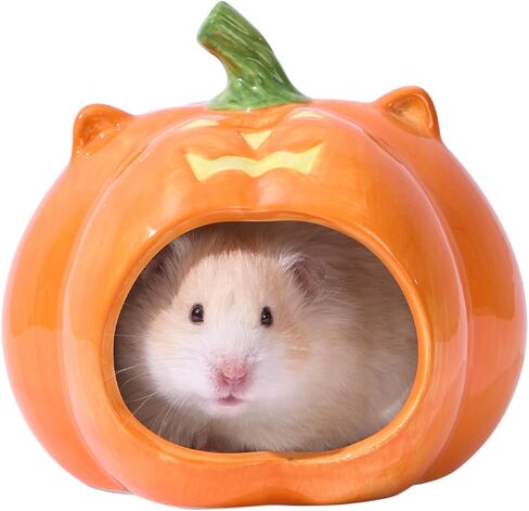 Tafit Hamster Sand Bath Container Small Animals Honey Pot Bathtub Ceramics Toilet Shower Digging Bathroom for Dwarf Syrian Hamster, Gerbils, Hedgehogs, Mice, Rats, Lemming, Small Pets Cage Accessories in Kuwait