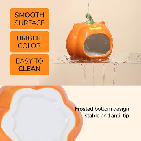 Tafit Hamster Sand Bath Container Small Animals Honey Pot Bathtub Ceramics Toilet Shower Digging Bathroom for Dwarf Syrian Hamster, Gerbils, Hedgehogs, Mice, Rats, Lemming, Small Pets Cage Accessories in Kuwait