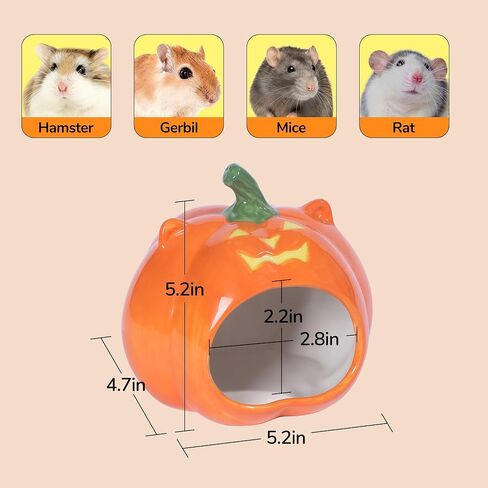 Tafit Hamster Sand Bath Container Small Animals Honey Pot Bathtub Ceramics Toilet Shower Digging Bathroom for Dwarf Syrian Hamster, Gerbils, Hedgehogs, Mice, Rats, Lemming, Small Pets Cage Accessories in Kuwait