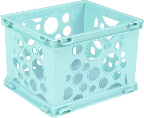 Storex Mini Crates – Stackable Small Storage Crates for Desktop Organization, 9 x 7.75 x 6 inches, Assorted Primary, 12-Pack (61474U12C) in Saudi Arabia