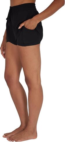 90 Degree By Reflex Lightweight Workout Shorts 2 in 1 Running Yoga Gym Shorts with Inner Biker Short Pockets in Kuwait