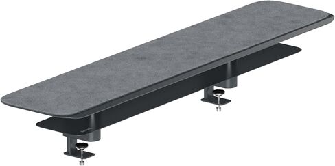Branch Monitor Stand - Elegant, Durable Powder-Coated Steel Stand with Soft Felt Liner - Small Monitor Riser Second Tier Storage - Installs with a Universal Clamp for Ergonomic Workspace - White in Saudi Arabia
