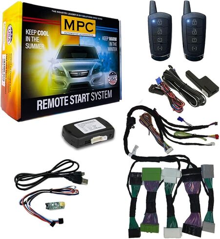 MPC Plug-n-Play Remote Start Kit Compatible with Nissan Altima 2013-2018 - Push-to-Start - Includes (2) 4-Button 2-Way Extended Range Remotes - Up to 1,500 ft - Plugin T-Harness - USA Tech Support in Saudi Arabia
