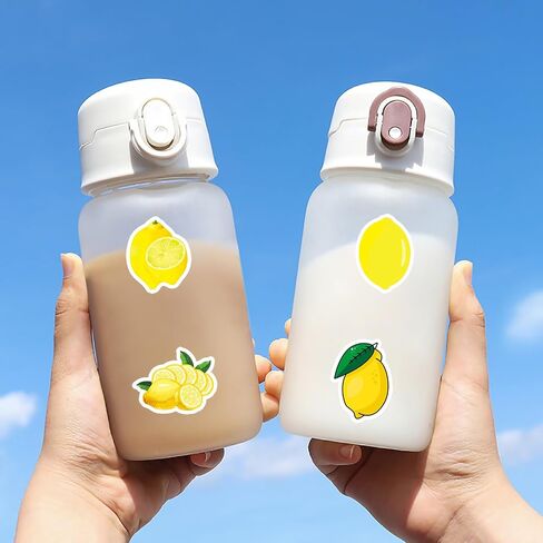 50Pcs Cartoon Fruit Lemon Stickers Fresh Lemon Waterproof Vinyl Kawaii Decals for Water Bottles Laptop Luggage Cup Computer Mobile Phone Skateboard in Kuwait