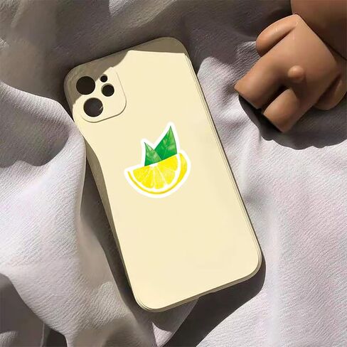 50Pcs Cartoon Fruit Lemon Stickers Fresh Lemon Waterproof Vinyl Kawaii Decals for Water Bottles Laptop Luggage Cup Computer Mobile Phone Skateboard in Kuwait