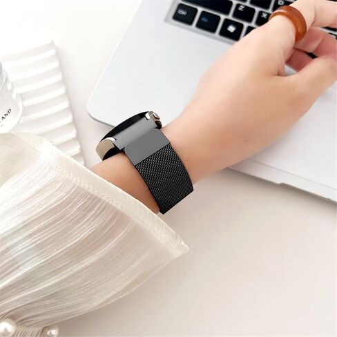 Magnetic Metal Band for Samsung Galaxy Watch 7 6 5 4 FE 40mm 44mm/Galaxy 6 Classic 43mm 47mm/4 Classic 42mm 46mm/5 Pro 45mm,One Click Attachment,No Gap Stainless Steel Milanese Loop Strap Women Men in Kuwait