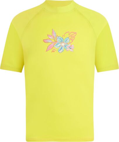 Girls' Standard Jade UPF 50+ Sun Protective Rashguard Swim Shirt, Julia Ice Green, 12 in Kuwait